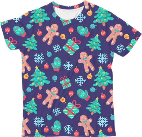 Man's T-shirt 3D - Christmas Pattern 3 - Mfest