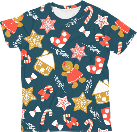 Man's T-shirt 3D - Christmas Pattern 5 - Mfest