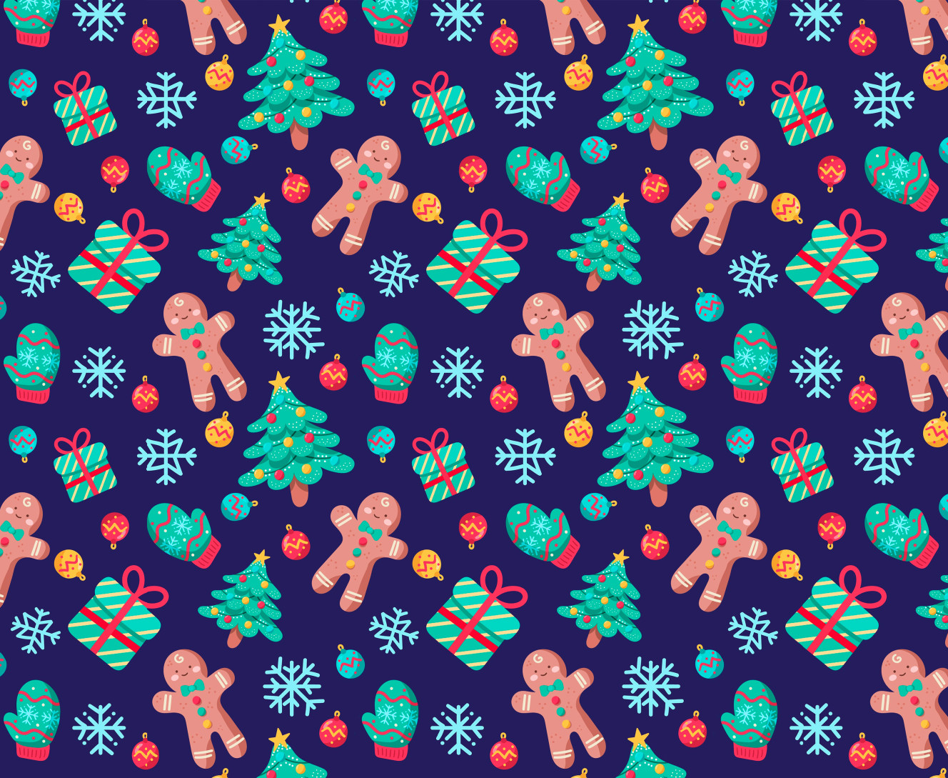 Mouse Pad - Christmas Pattern 3 - Mfest