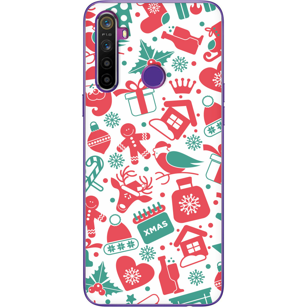 Чехол Realme - Christmas Pattern 1 - Mfest