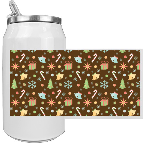 Aluminum Can - Christmas Pattern 2 - Mfest