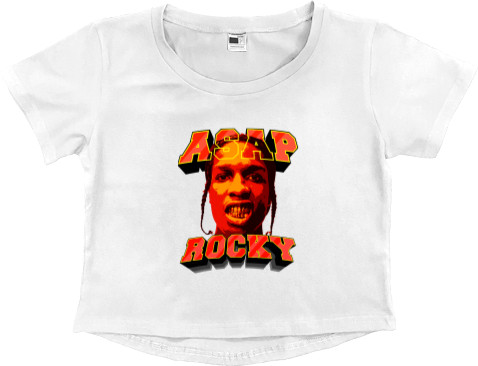 Women's Cropped Premium T-Shirt - ASAP ROCKY 6 - Mfest