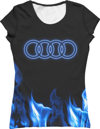 Women's T-Shirt 3D - Audi Neon - Mfest