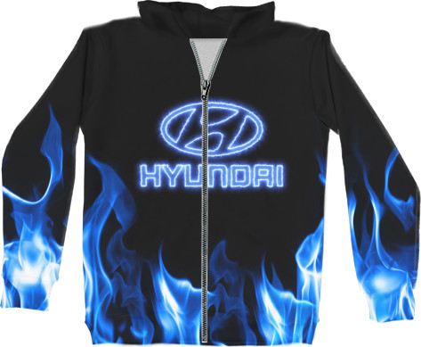 Kids' Zip-through Hoodie 3D - Hyndai Neon - Mfest