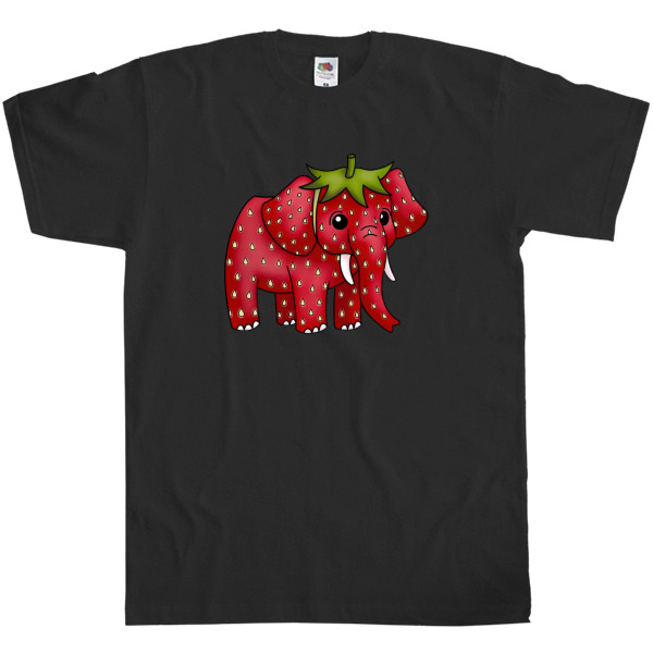 Футболка Класика Чоловіча Fruit of the loom - Strawberry Elephant - Mfest