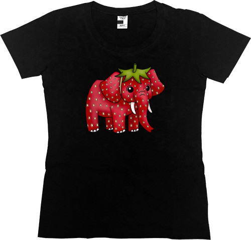 Women's Premium T-Shirt - Strawberry Elephant - Mfest