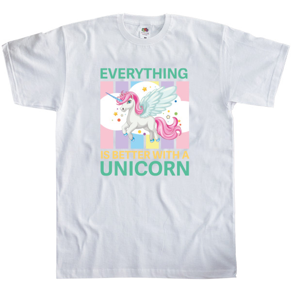 Kids' T-Shirt Fruit of the loom - Everything is better with a unicorn - Mfest