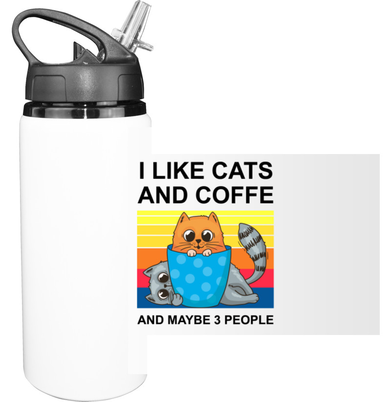 Бутылка для воды - I like cats - Mfest