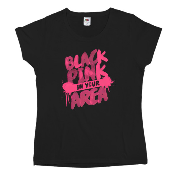 Women's T-shirt Fruit of the loom -  Blackpink logo - Mfest