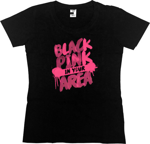 Women's Premium T-Shirt -  Blackpink logo - Mfest