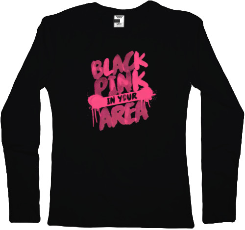 Women's Longsleeve Shirt -  Blackpink logo - Mfest