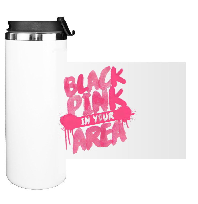 Water Bottle on Tumbler -  Blackpink logo - Mfest