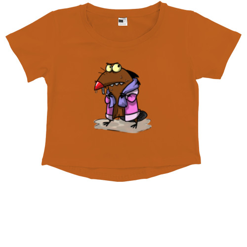 Kids' Premium Cropped T-Shirt -  Daggett Beaver - Mfest