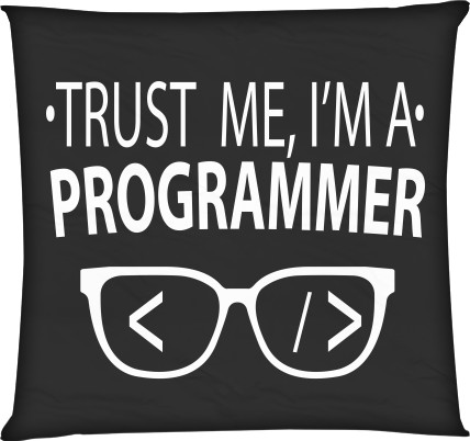 Square Throw Pillow - Trust me I'm a programmer - Mfest