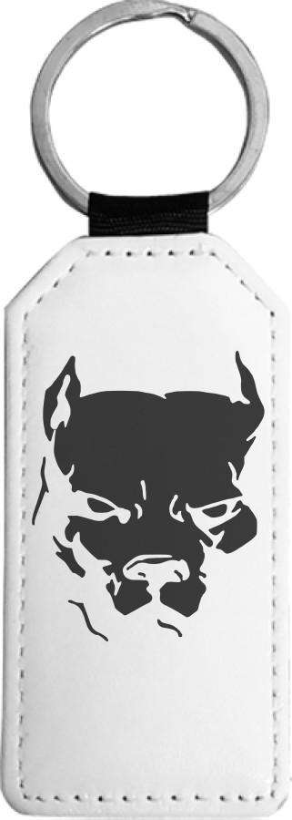 Rectangular Keychain - pit bull - Mfest