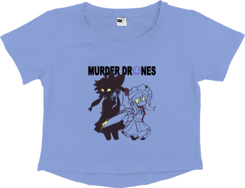 Women's Cropped Premium T-Shirt - Murder Drones - Mfest