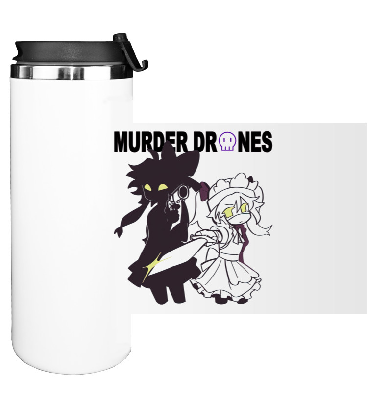 Water Bottle on Tumbler - Murder Drones - Mfest