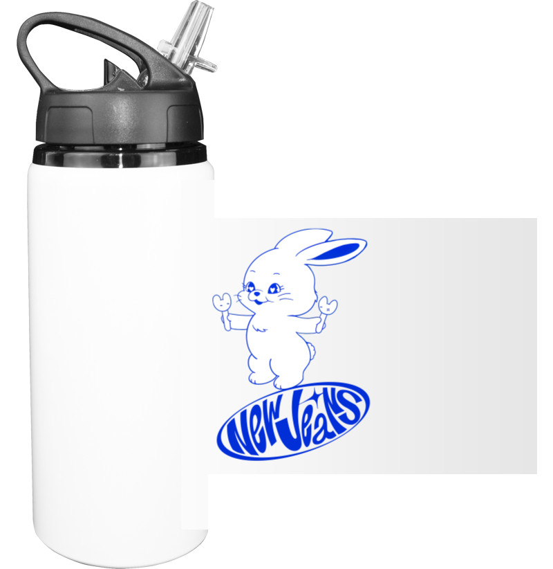 Sport Water Bottle - New Jeans Bunny Logo - Mfest