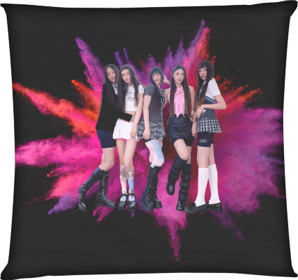 Square Throw Pillow - Band  NewJeans - Mfest