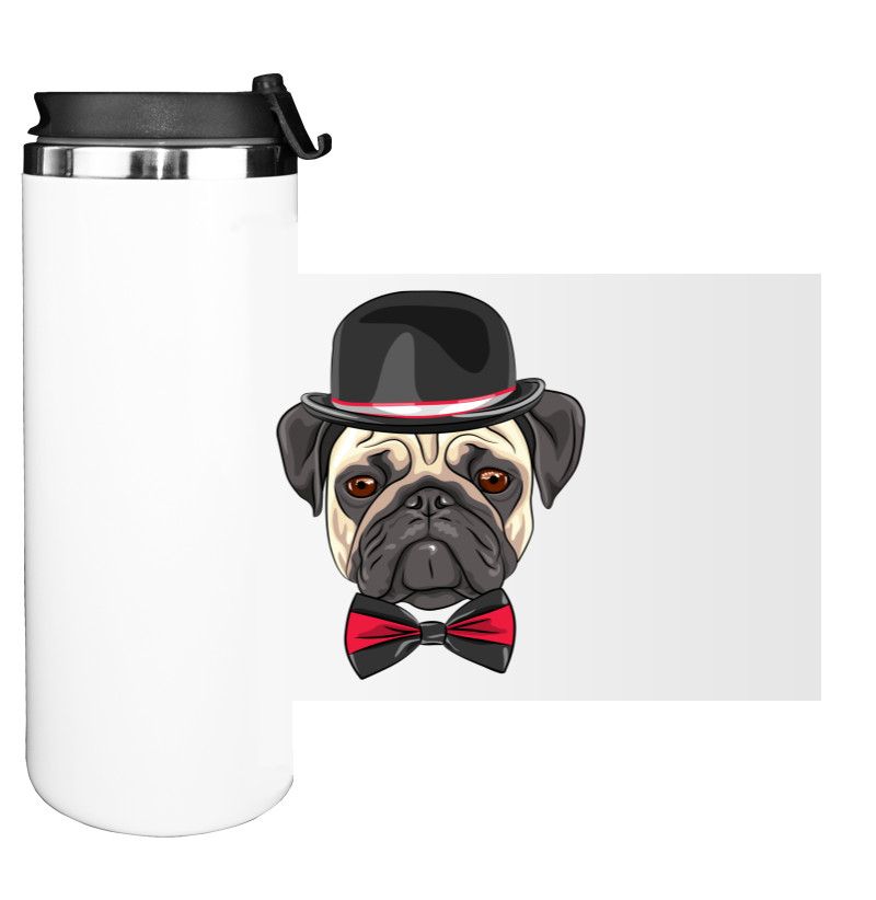 Water Bottle on Tumbler - Gallant Pug - Mfest