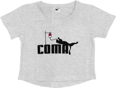 Women's Cropped Premium T-Shirt - Coma - Mfest