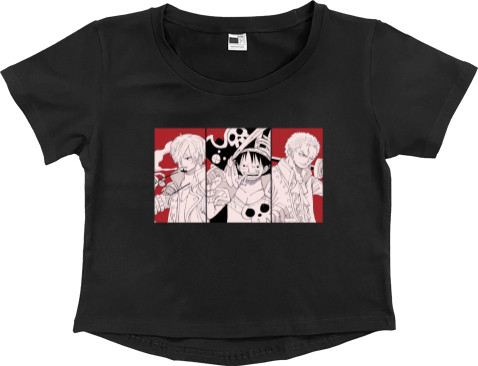 Women's Cropped Premium T-Shirt - One Piece Luffy - Mfest