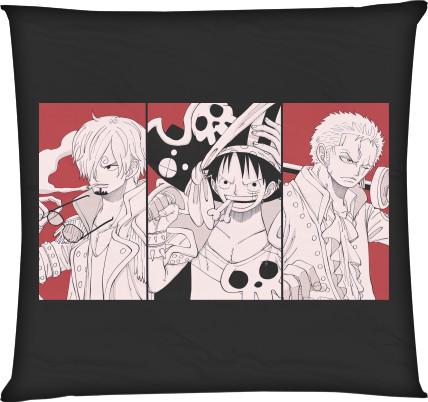 Square Throw Pillow - One Piece Luffy - Mfest