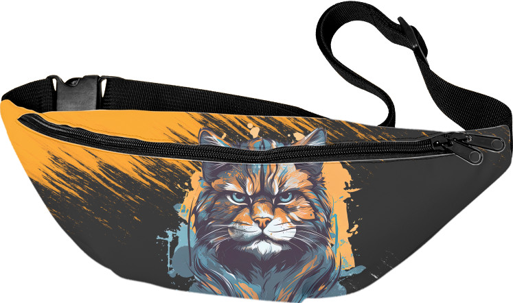 Fanny Pack 3D - Frowning cat - Mfest