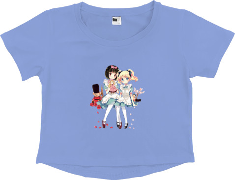 Women's Cropped Premium T-Shirt - Kiniro Mosaic - Mfest