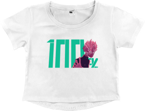 Women's Cropped Premium T-Shirt - Mob Psycho 100 - Mfest