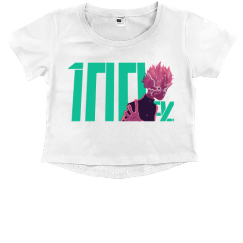 Kids' Premium Cropped T-Shirt - Mob Psycho 100 - Mfest