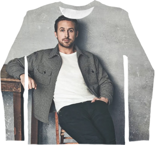 Kids' Longsleeve Shirt 3D -  Ryan Gosling - Mfest