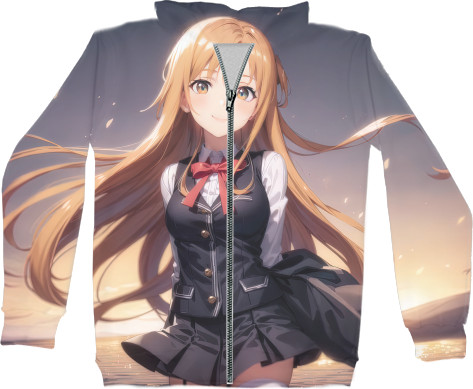 Unisex Zip-through Hoodie 3D - Asuna Sword Art Online - Mfest