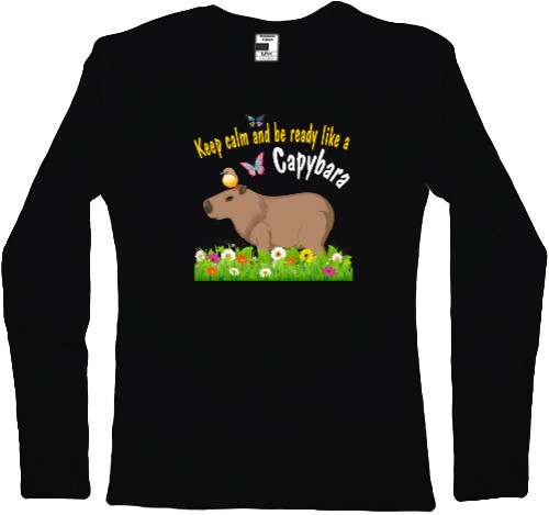 Women's Longsleeve Shirt - Keep calm Capybara - Mfest