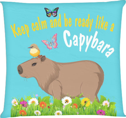 Подушка квадратна - Keep calm Capybara - Mfest