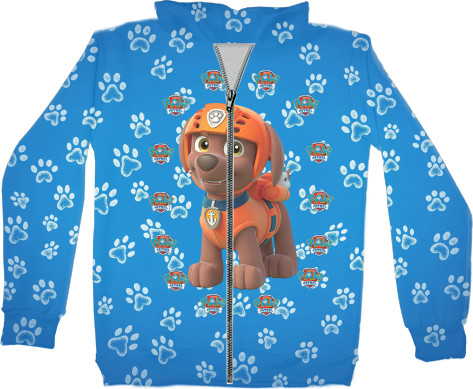 Kids' Zip-through Hoodie 3D - PAW Patrol Zuma - Mfest