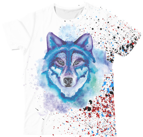 Colorful wolf