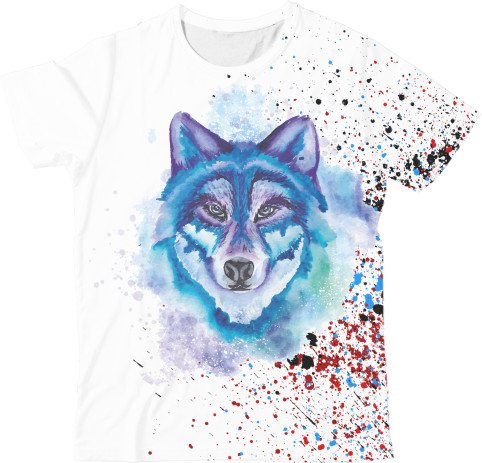 Colorful wolf