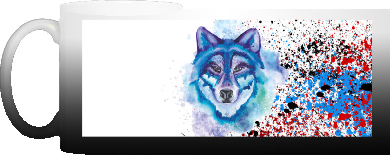 Colorful wolf