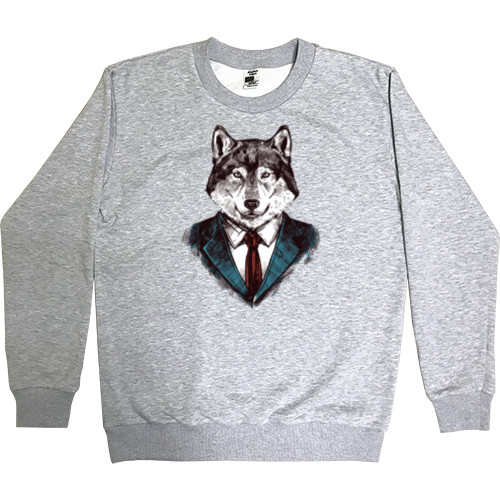 Men’s Premium Sweatshirt - Wolf in a suit - Mfest