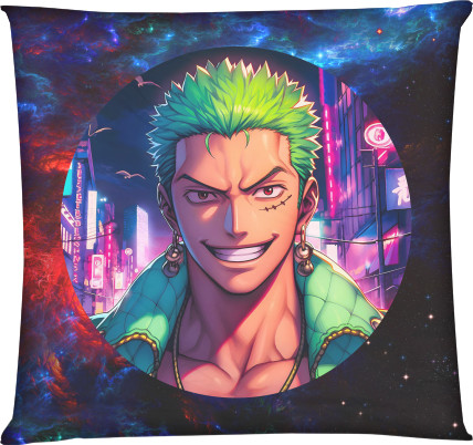 Square Throw Pillow - Zoro  art - Mfest