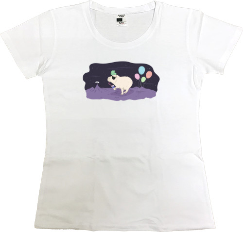 Women's Premium T-Shirt - Capybara art - Mfest