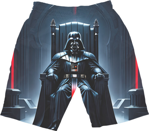 Men's Shorts 3D - Darth vader on a throne - Mfest