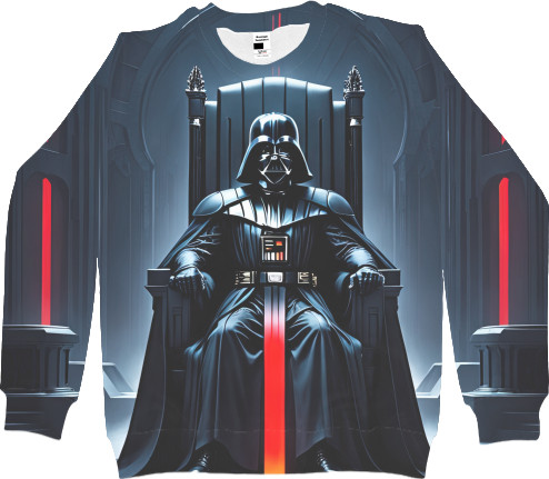 Women's Sweatshirt 3D - Darth vader on a throne - Mfest