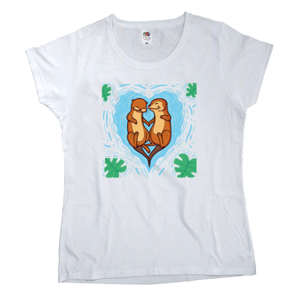 Women's T-shirt Fruit of the loom -  Beavers in love - Mfest