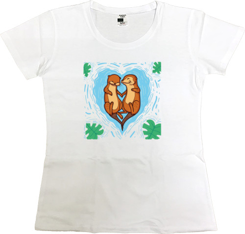 Women's Premium T-Shirt -  Beavers in love - Mfest