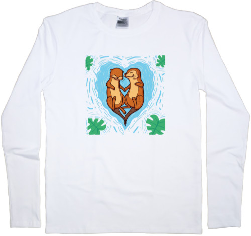 Kids' Longsleeve Shirt -  Beavers in love - Mfest