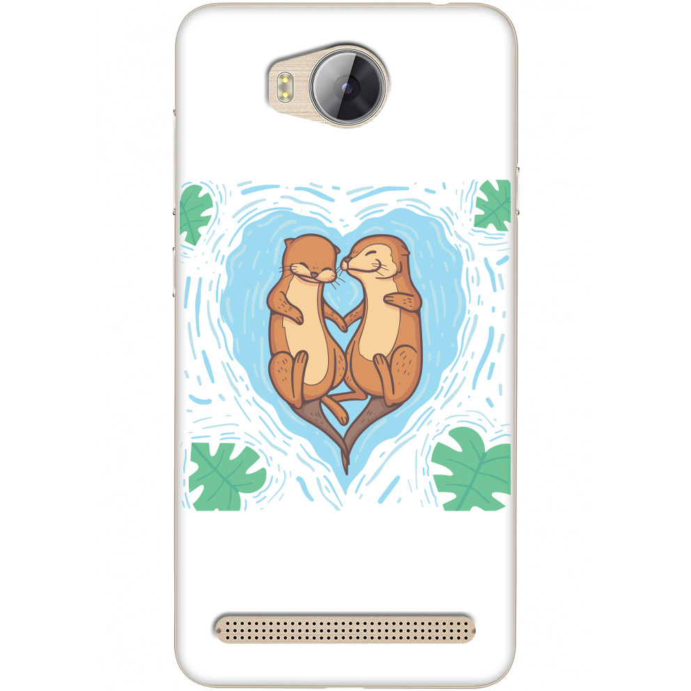 Чехол Huawei -  Beavers in love - Mfest