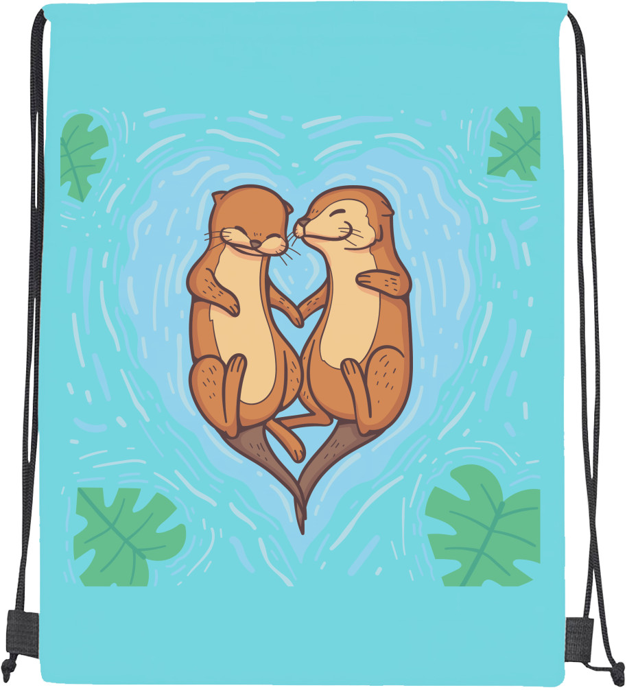 Drawstring Bag -  Beavers in love - Mfest