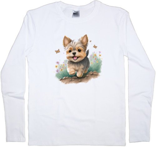 Kids' Longsleeve Shirt - Yorkshire Terrier - Mfest